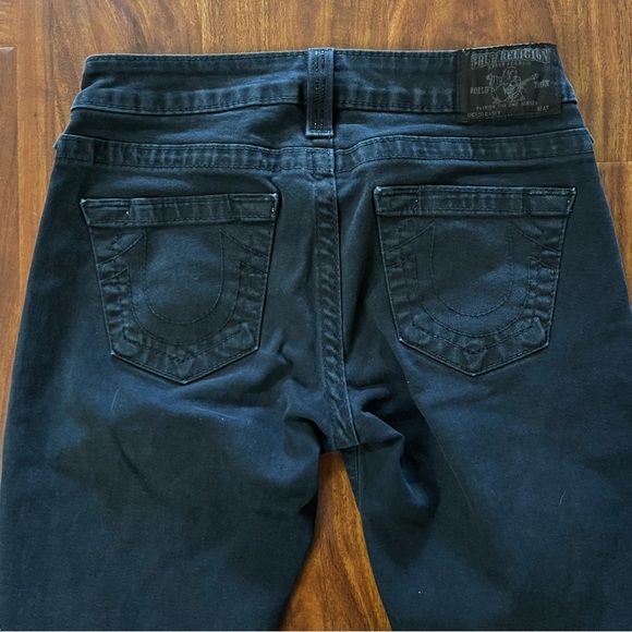True Religion Black Sequins Cropped Skinny Jeans size 26 - Picture 9 of 13